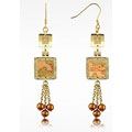 1a Prima Classe - Geo Square Pearl Drop Earrings