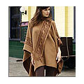 Alpaca blend reversible poncho, 'Heritage' (Peru)
