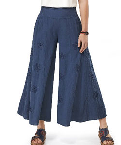 embroidered palazzo pants